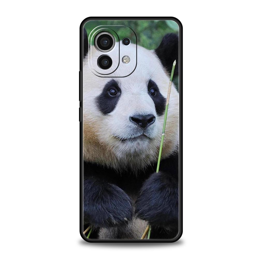 Чехол для телефона для Xiaomi 15 14 13 12 Lite 14T 13T 12T Pro Poco X7 X6 X5 X4 X3 NFC F7 Ultra F6 Pro Мягкий чехол панда