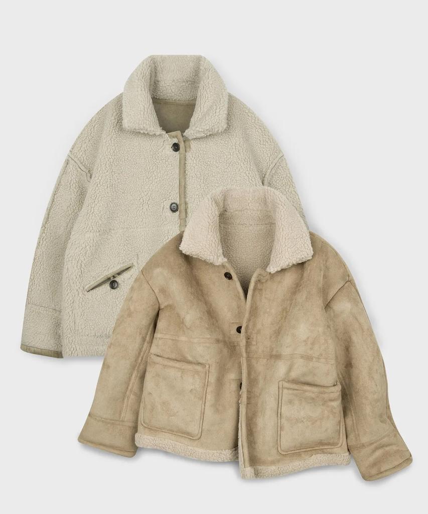 Куртка-свитер Place Studio Reversible Suede Oversized Shearling Shearling