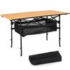 BAROKURO Camping Outdoor Roll Height Aluminum Field Leisure Field Cherry Blossom Includes Exclusive Storage Load Capacity Black Table, Table,