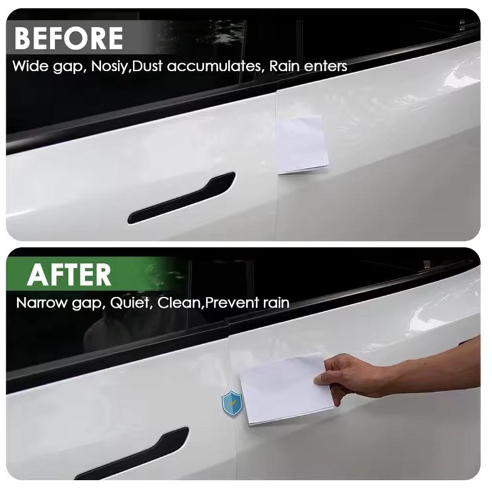 For Tesla Model 3 2020-2024 Door Seal Soundproof Kit Rubber Weather Draft Seal Strip Wind Noise Kit Front Trunk Cover Strip
