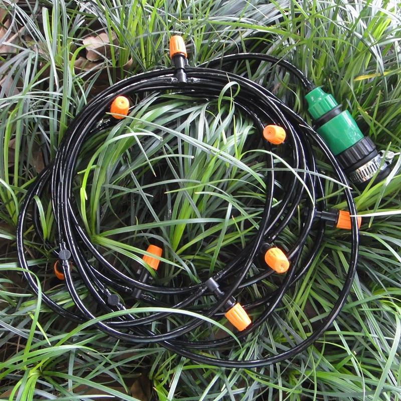 Nozzle 10pcs Atomizing Tshaped Orange Hose Irrigation Nozzle Atomization Nozzle Garden Lawn Sprinkler Irrigation System
