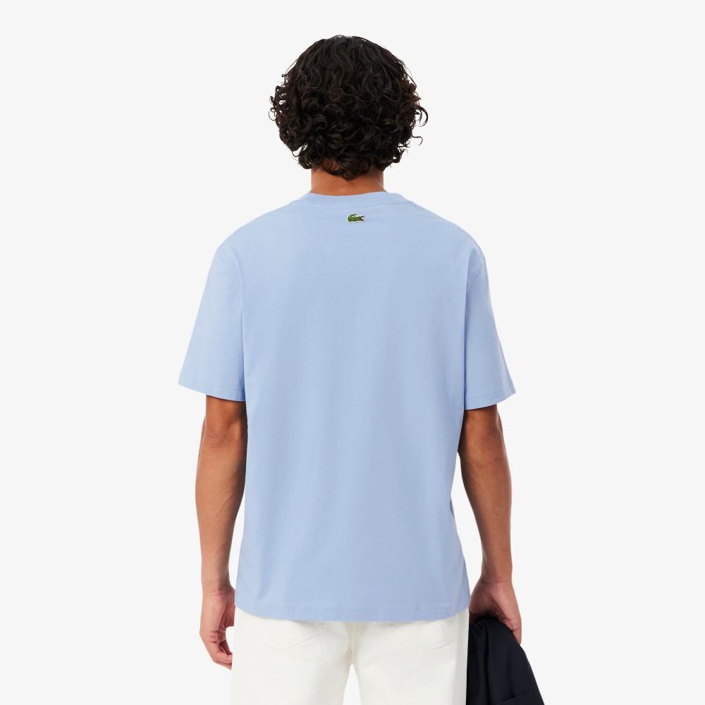 Lacoste Мужская футболка с графическим принтом и надписью 'Tennis', короткий рукав TH1578-56GAEY