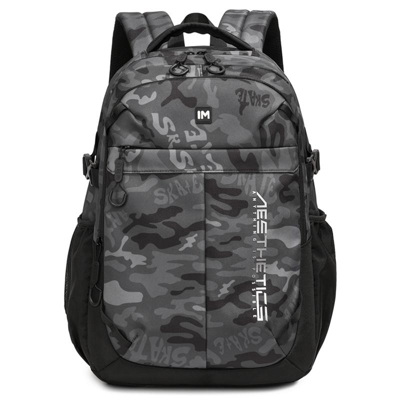 Мужской рюкзак большой вместимости, школьный рюкзак для ученика средней школы, камуфляжный принт, рюкзак для компьютера