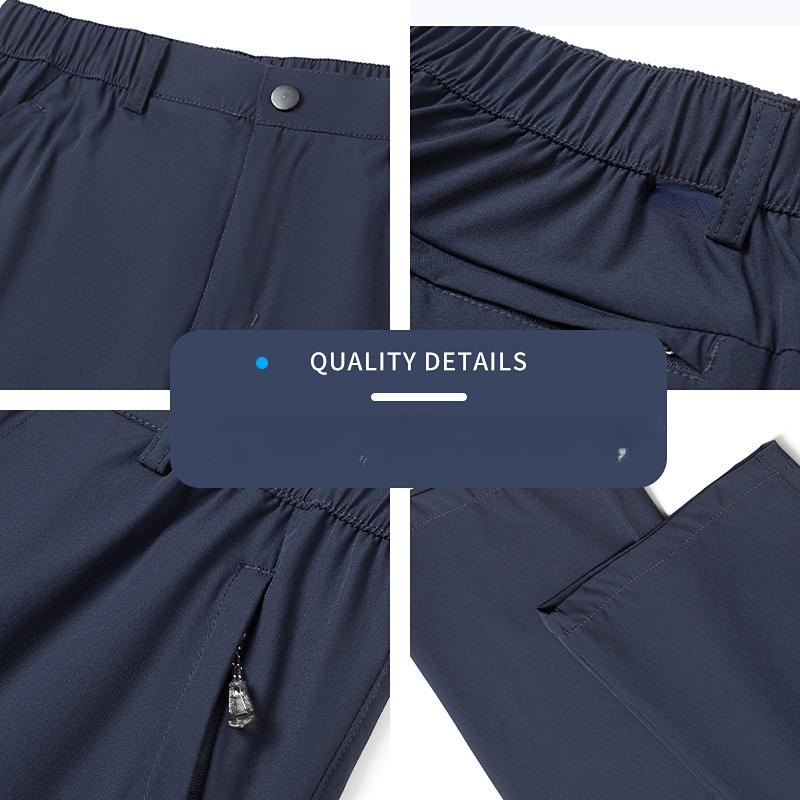 Large Size Men's Summer Pants Big Size Ice Silk Stretch Breathable Straight Leg Pants 6XL Quick Dry Elastic Band Black Trousers