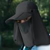 Unisex Fishing Hat Neck Face Flap Hat UV Protection Removable Sunshade Hat Breathable Ear Neck Cover Caps Quick Drying Visor Hat