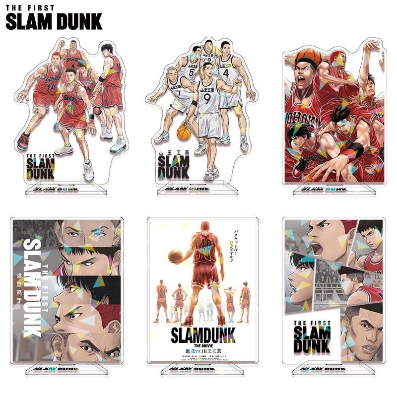 SLAM DUNK Standing Anime Laser Stand Action Figure Doll Sakuragi Hanamichi Kaede Rukawa Model Plate Holder Desk Decor Fan Gift
