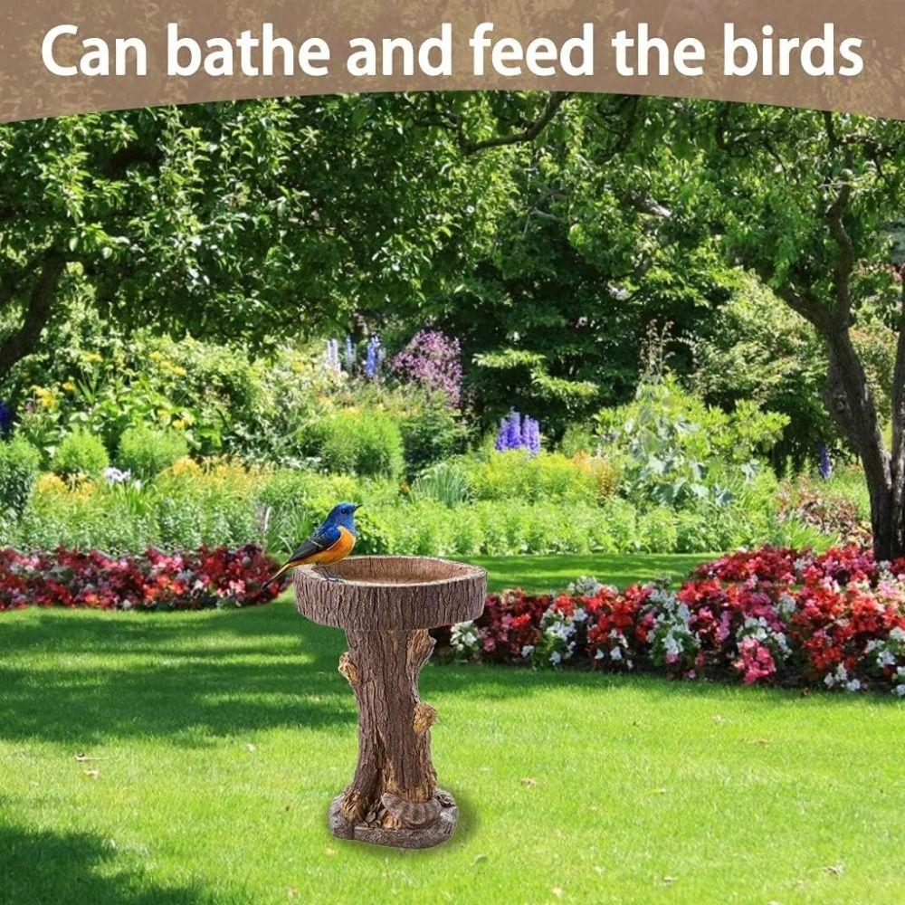 Simulation Bird Bath Cute Yard Landscape Ornament Puppy Raccoon Sculptures  Garden Decor