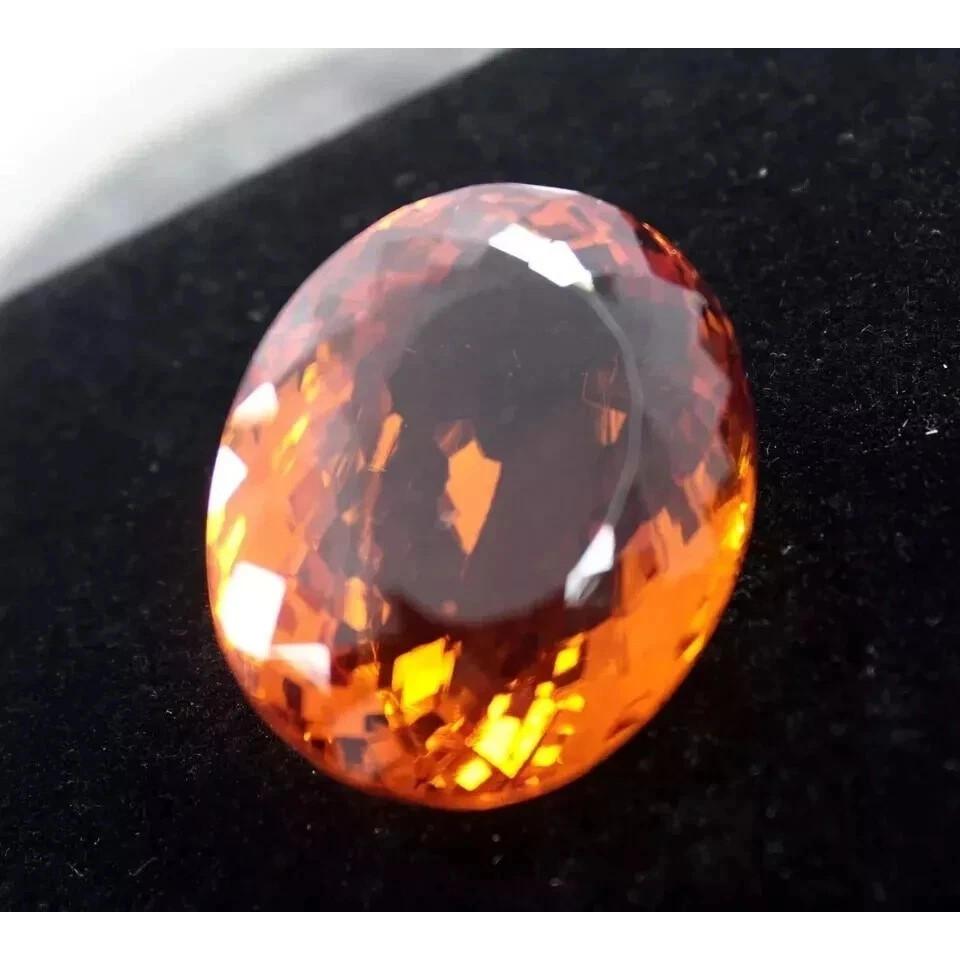 Natural Imperial Topaz Brazilian Oval Cut 80 Ct Beautiful Certified Gemstone