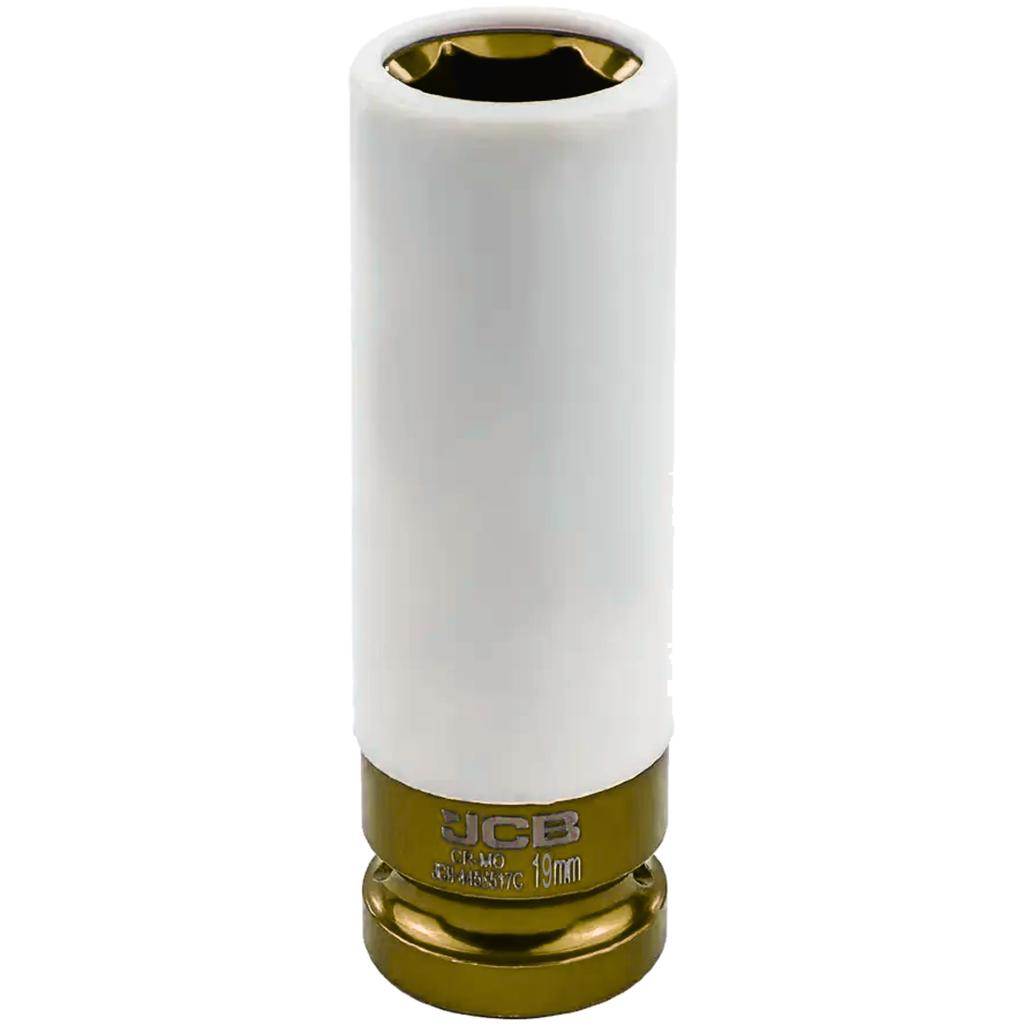 JCB Deep socket for alloy wheels with locking sleeve 1/2" 19mm Cr-Mo