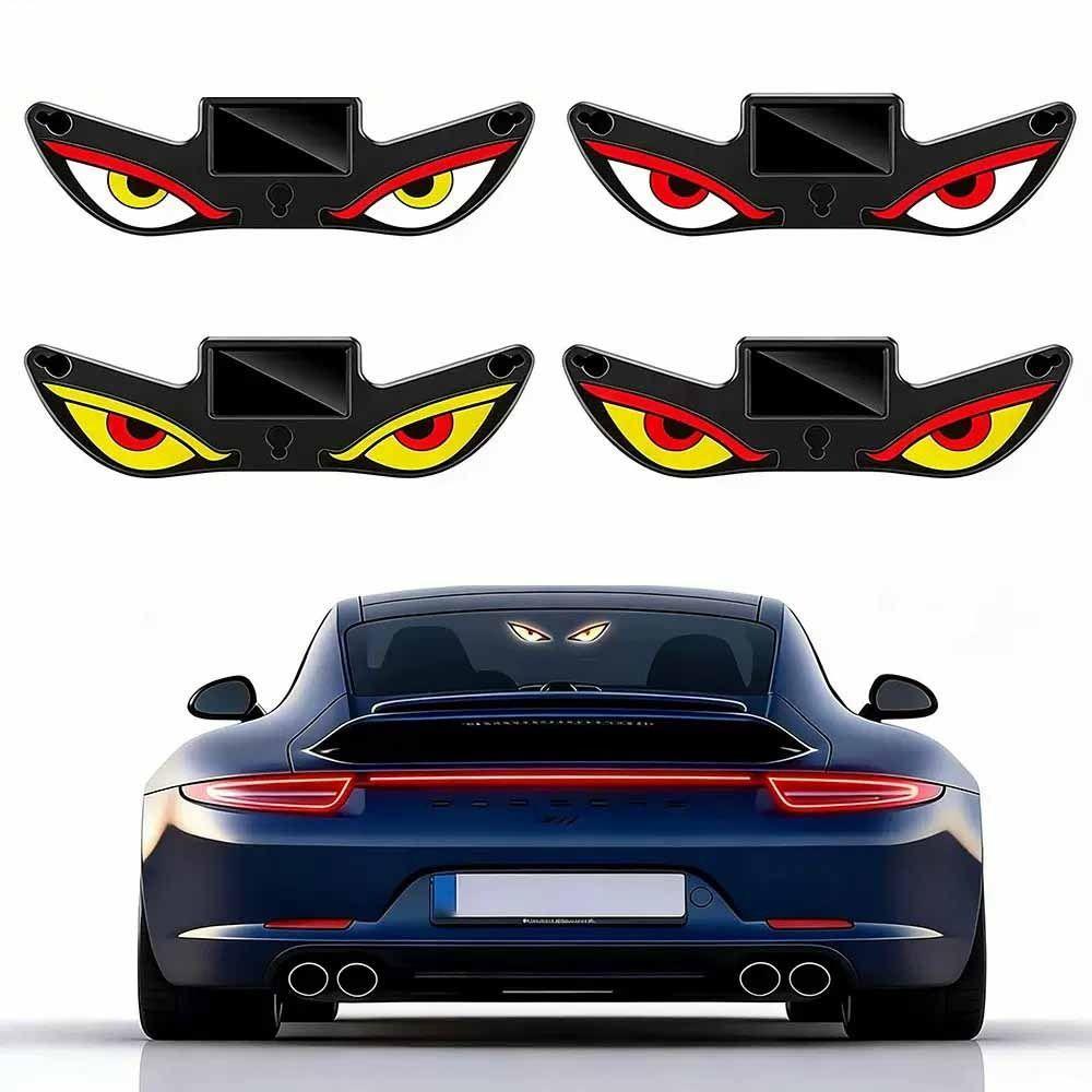 Suction Cup Mount Car Ambient Light Blinking Moving Eyes Anti-Rear-End Light  Universal Car Fit