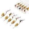 5PCS Sequins Finish Fishing Spinner Lures Hand-Tied Fly Fishing Lures  For Salmon Fishing