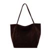 New Autumn and Winter Casual Lazy Style Suede Large-capacity Commuter Tote Bag Shoulder Bag