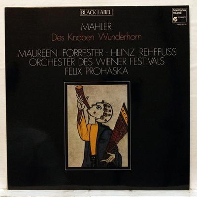 LP Record GUSTAV MAHLER - MAUREEN FORRESTER, - Des Knaben Wunderhorn (Le Cor Merve HMB5116 Harmonia Mundi 1982 Франция Классическая б/у