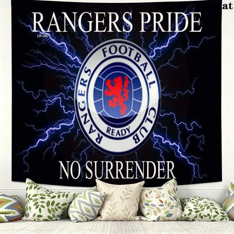 Логотип ФК Рейнджерс Настенный Гобелен Эстетичный Настенный Подвесной Покрывало из Печатной Ткани Декоративные Гобелены для Спальни Гостиной Домашний Декор