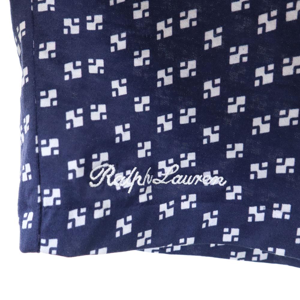 RALPH LAUREN Overall handle Long sleeve T-shirt XS Navy x white Ron T Women Used