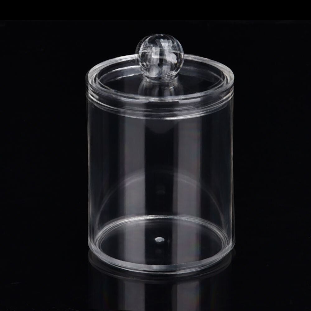 Transparent Ear Bud Holder Plastic Cotton Swab Box Storage Box Storage Jar Case Jewelry Box