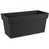 Muret Planter with Water Reservoir and Casters - EDA - Tuscany - 74 L - 79 X 35 X H.39 Cm - Anthracite Grey