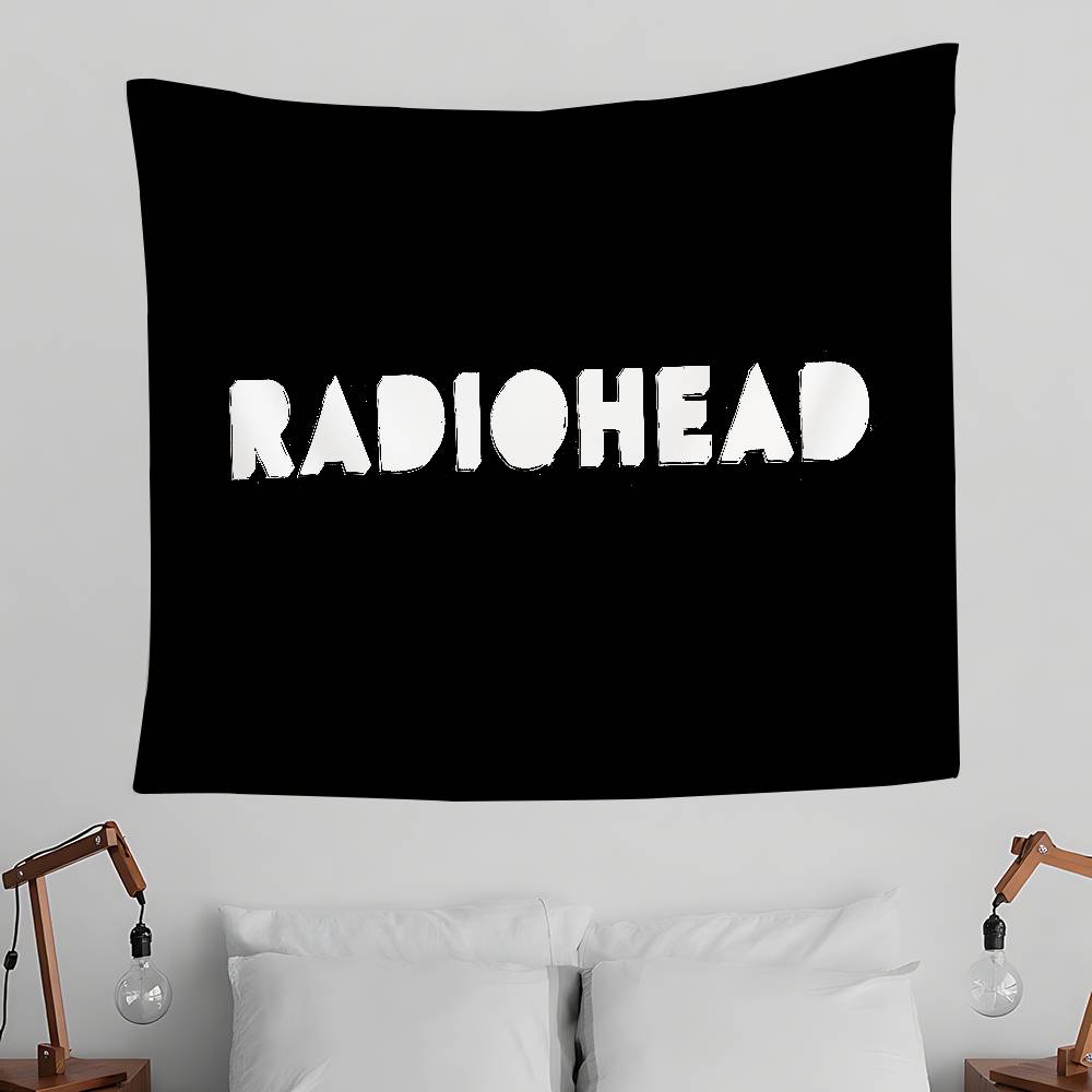 Band RRadioheadS Tapestry Wall Hanging Tapestry Art Deco Blanket Curtain Hanging At Home Bedroom Living Room Decor