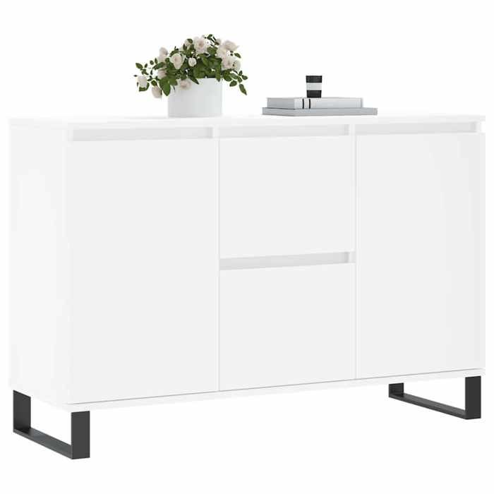 VidaXL Buffet, Sideboard with Legs, Storage Cabinet, Living Room Organizer, Interior, White Wood 827212