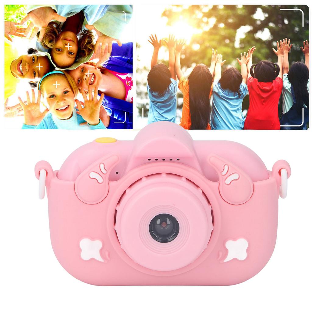 Cute Camera 12MP Digital Video Camera 2in Screen Multifunctional Front Rr Lens 1080P Selfie Camera for Xmas Gift