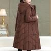 Женские куртки больших размеров XL-6XL для женщин среднего возраста, зимние длинные парки с капюшоном, толстые, теплые, повседневные