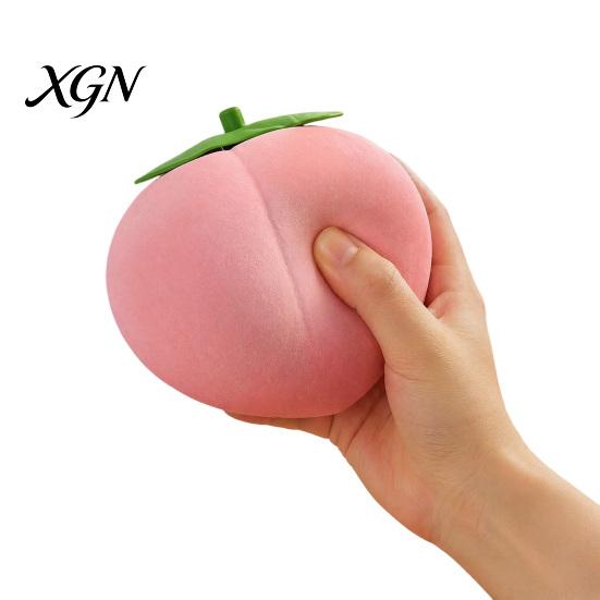 Anxiety Relief Toy Giant Peach Stress Toy, Realistic Large Squeeze TPR Ball Simulated Fruit Sensory Desk for Adults & Kids