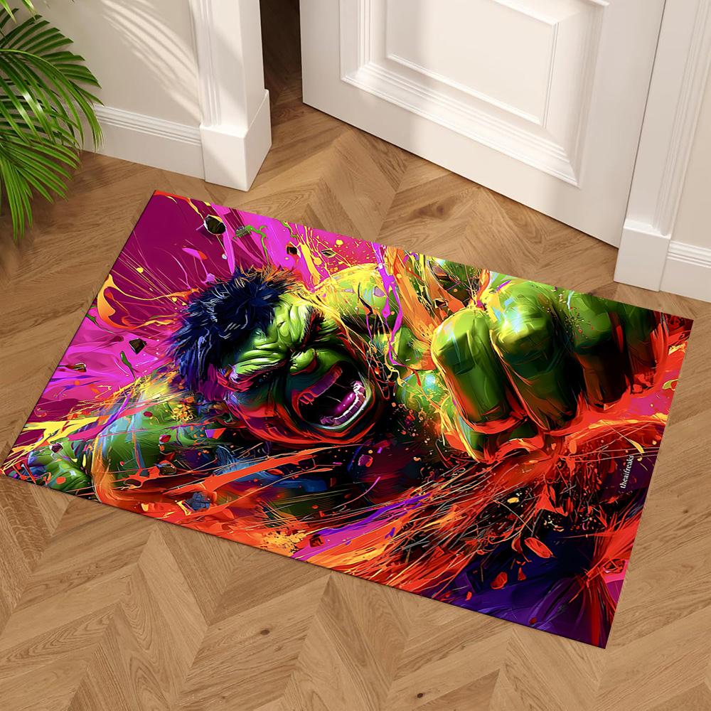 Hulk Comic Panels Floor Mat Perfect for Dormitory Study room Living Rooms Outdoor Anti-slip Rug Decorate Offices Birthday/Christmas Gift