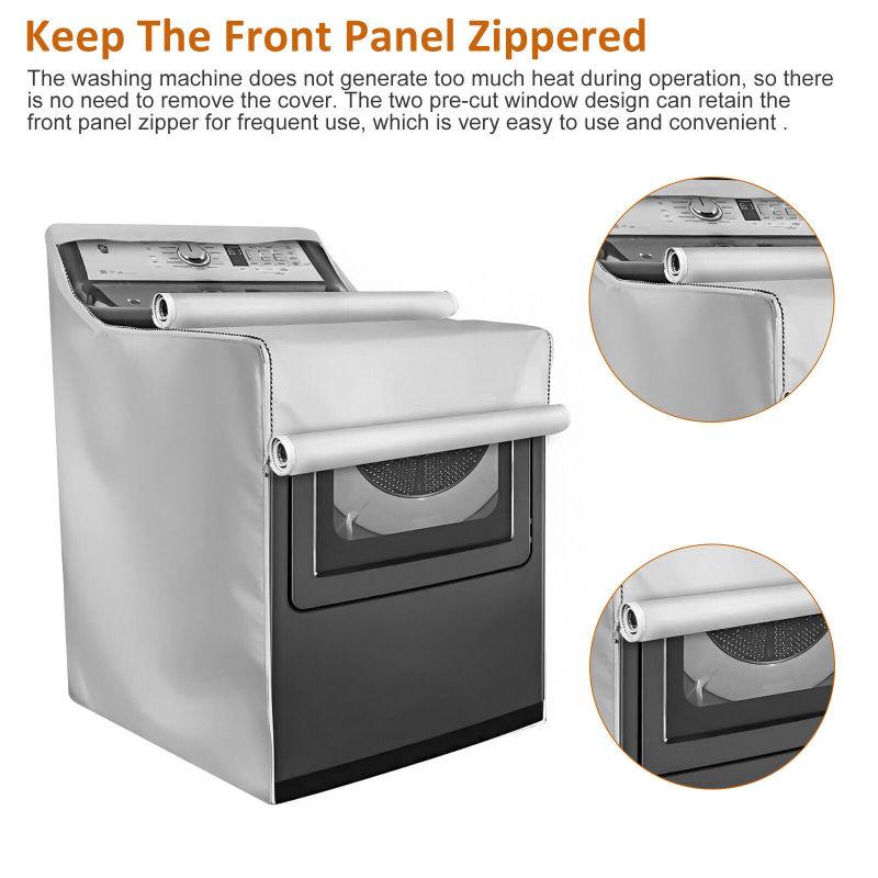 Верхний пылезащитный чехол для стиральной машины Водонепроницаемый Солнцезащитный Анти-УФ Пылезащитный для стиральной/сушильной машины