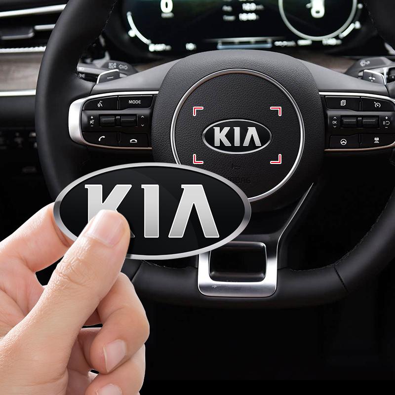 AABIY1 Car Logo Badge Front Hood Emblem Rear Trunk Badge Sticker For KIA sportage ceed sorento cerato optima picanto rio soul k5 stonic