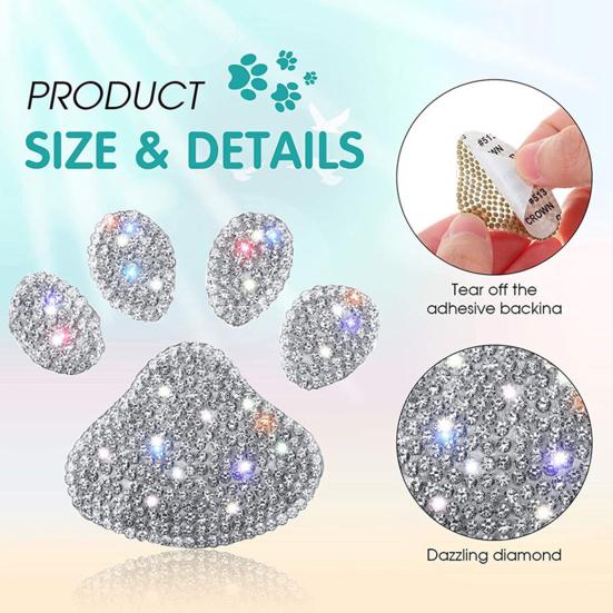 4Pcs Butterfly Car Stickers Sparkling Rhinestone Self-adhesive Easy To Apply Car Stickers for Unique Car Interior Decoration