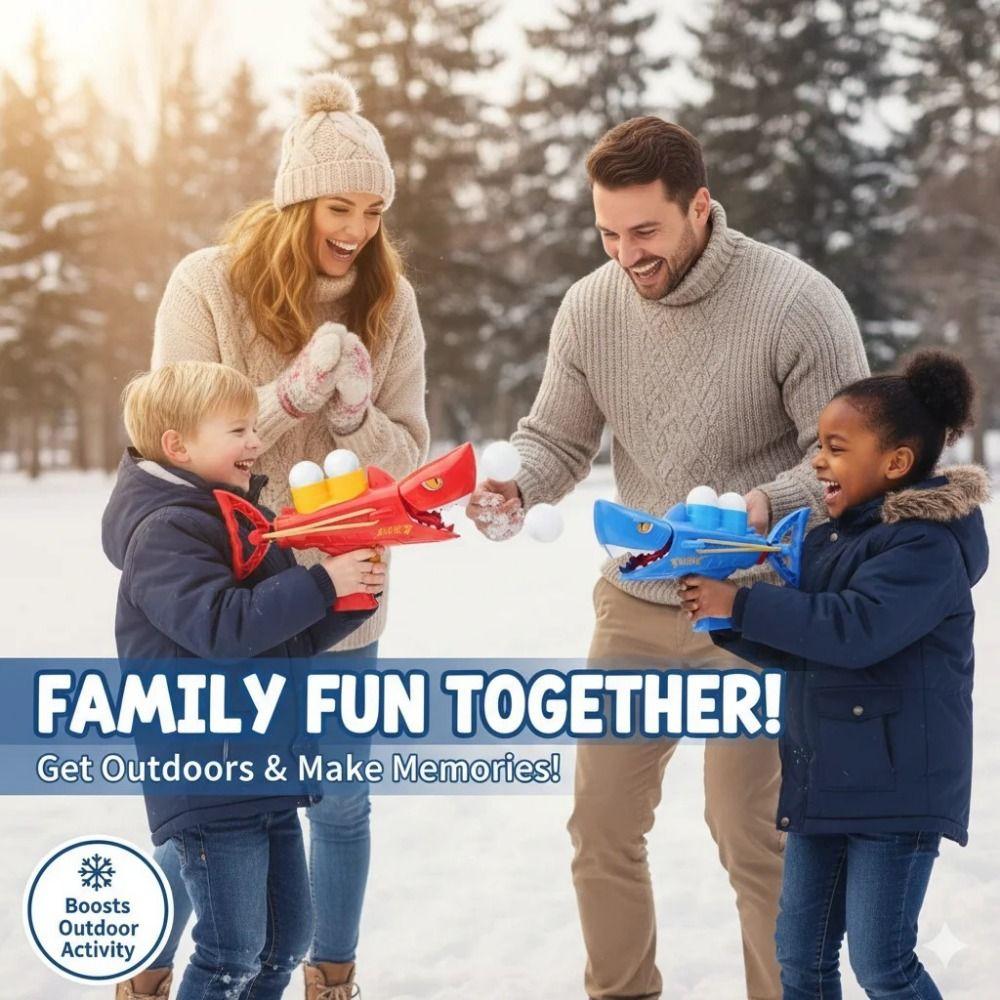 Creative Design Snowball Launcher Outdoor Tool Snowball Maker Shark Snowball Launcher Ice Games