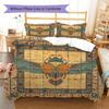 MagicGlasses Pattern Bedding Quilt Set Quilt Cover Pillowcase Home Decoration Birthday Gift (1 * duvet cover + 2 * pillowcase, without core)