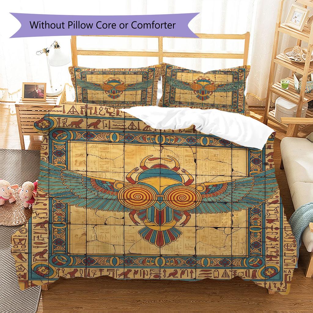 MagicGlasses Pattern Bedding Quilt Set Quilt Cover Pillowcase Home Decoration Birthday Gift (1 * duvet cover + 2 * pillowcase, without core)