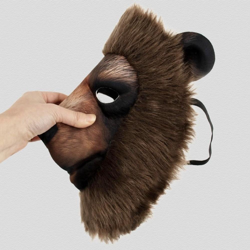 Realistic Animal Face Mask Funny Bear Mask Headdress Sheep Mask  Stage Play
