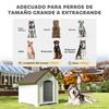 Outdoor Dog House Extra Large Plastic Dog House With 2 Windows Elevated Base Stakes Dark Brown