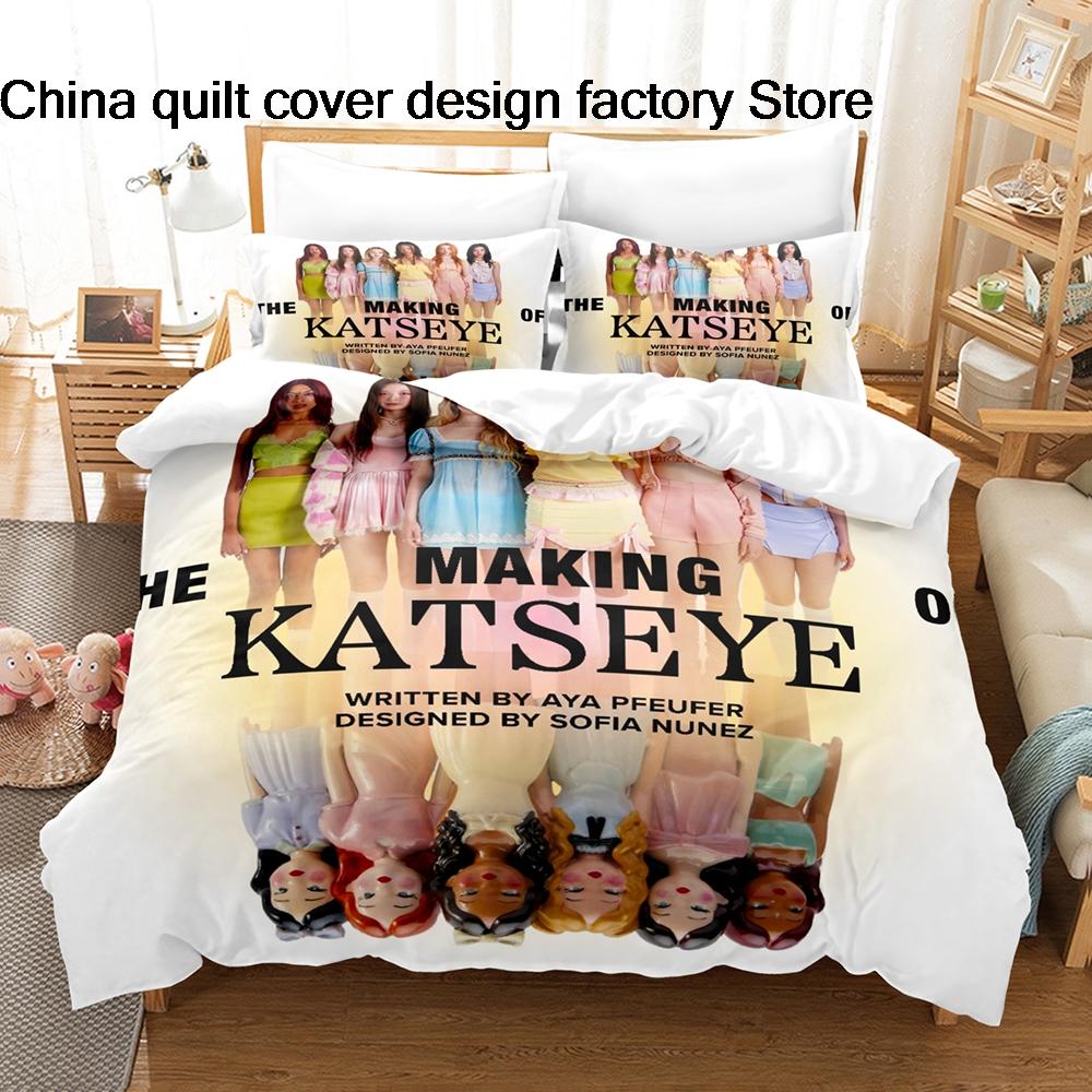 Новый Personality KATSEYE2 Комплект постельного белья Односпальный Twin Full Queen King Размерный Комплект для кровати Детская Спальня Комплекты пододеяльников Personality KATSEYE