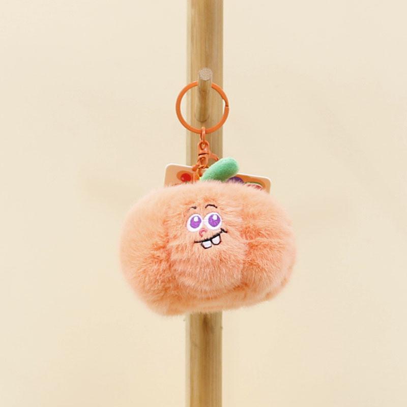 Adorable Cartoon Vegetable And Fruit Plush Keychain Cute Banana Durian Carrot Doll
