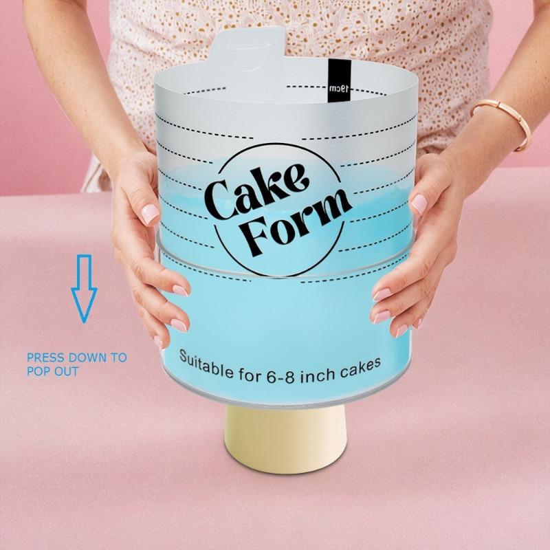 Регулируемая круглая форма для торта 4-10 дюймов, выдвижные инструменты для мастики, кольцо для муссового торта, акриловое кольцо, форма для выпечки, инструменты для украшения торта