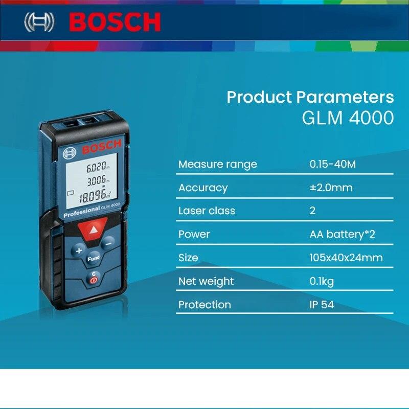 Bosch GLM 4000 лазерный дальномер, цифровая рулетка, лазерный дальномер, 40 м, измерительная линейка, измерительный инструмент