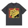 Angry Cat Biting Hand Funny Meme Tee Shirt Unisex Fashion Vintage Oversized T Shirt Men Summer Tops High Quality Cotton T-shirts