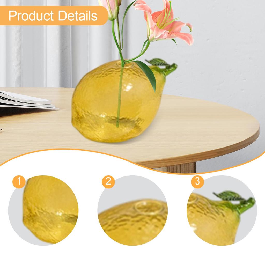 Decorative Flower Vase for Fruits, Storage Holder, Empty Glass Container, , Pot Office