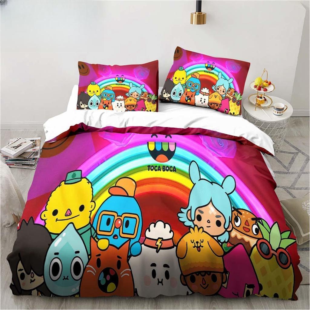 Новый игровой комплект постельного белья Toca Life World Excavator Sheet King Twin Double Child Bedding Set Mircofiber или Polyester Bedding Cover Set