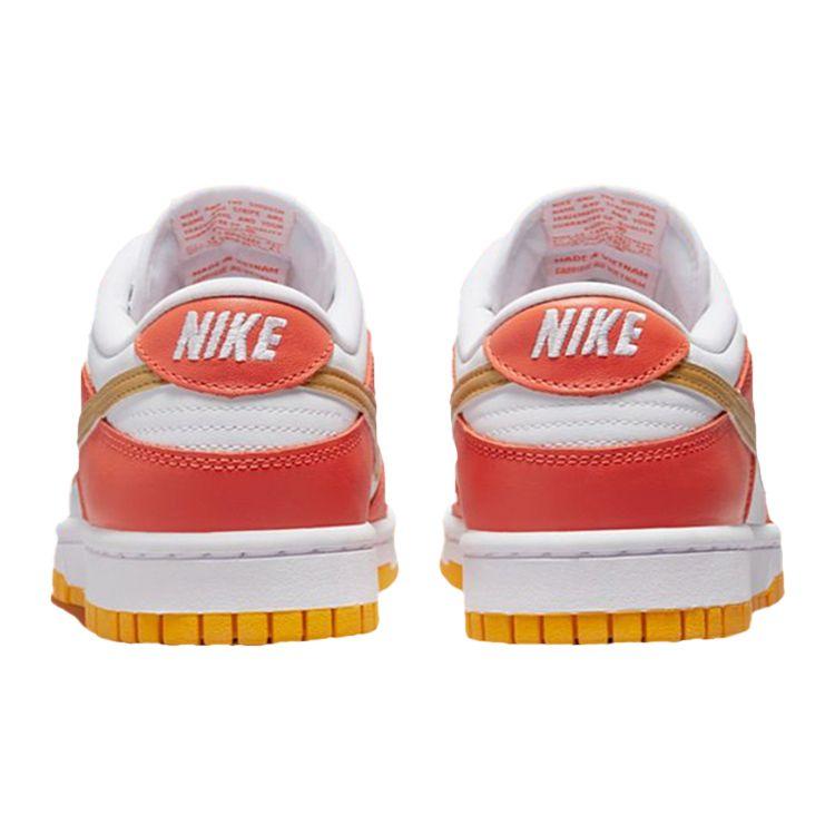 Nike Кроссовки женские Nike Dunk Low Orange University Gold Белые DQ4690-800