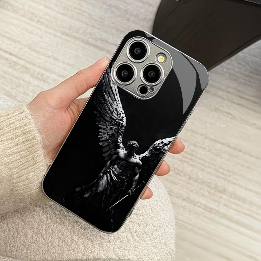 Изысканные чехлы для телефона в стиле Архангел carcasa Smartphone Чехол для телефона из стекла для iPhone 17 16 15 14 13 12 11pm Pro Plus fundas