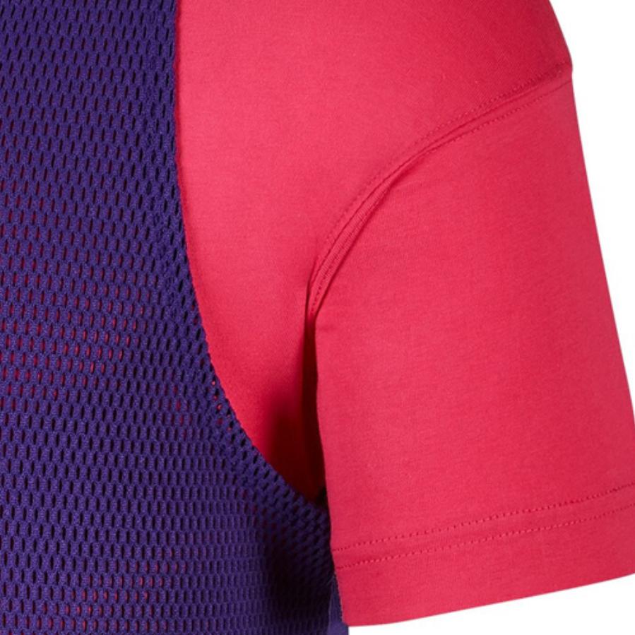 Jordan Basketball Training Mesh Layered-look Shortsleeve T-shirt Men Tops Purple CD9711-616