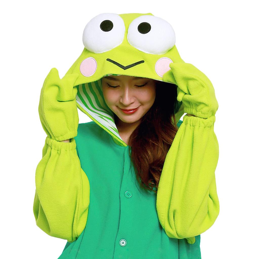 SAZAC Character Fleece Kigurumi One Size Fits Most Sanrio Kerokero Keroppi