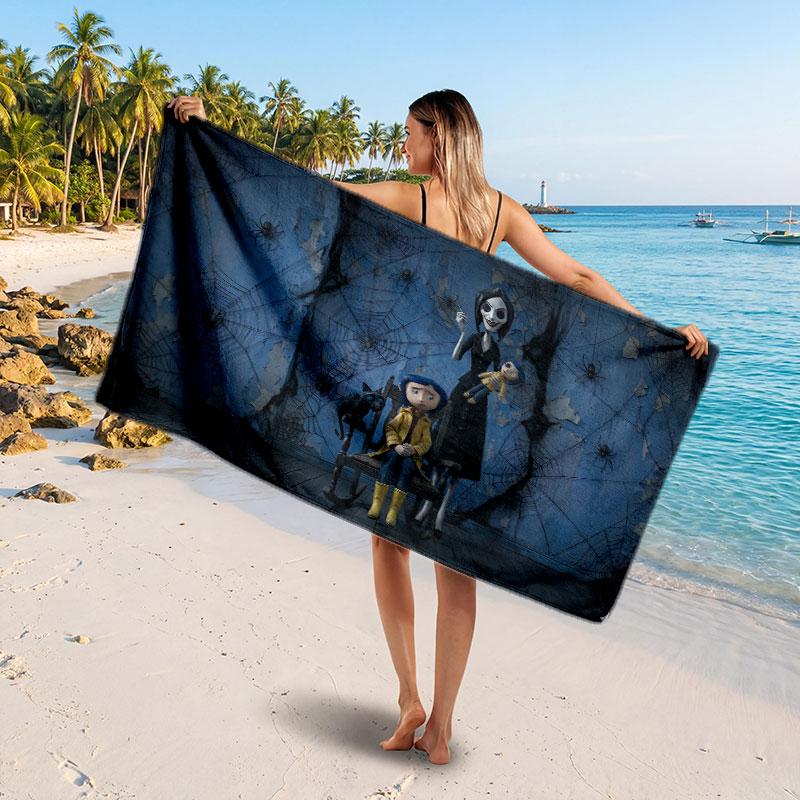 Large Beach TowelCoraline Other Mother Soft Absorbent Towel Beach Bath Home Use