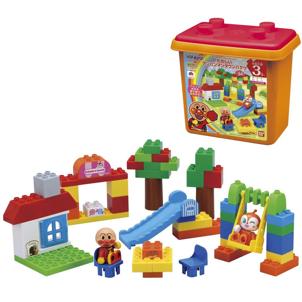 BlockLabo Anpanman Fun Town Bucket 3 and (Ages Up)