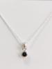 Round Gemstone Pendant Necklace 18 Inch 925 Sterling Silver Rhodium Plated Minimalist Jewelry Gift for Women