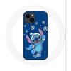 Чехол - Maniacase - Iphone 14 Plus - Стич снег Рождество - Гибкий - HD качество изображения